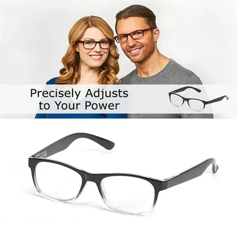 IENJOY Newest Mulifocal Readers High Quality Women Men Auto Adjusting Bifocal Reading Glasses +50 to +250 HD Magnifier