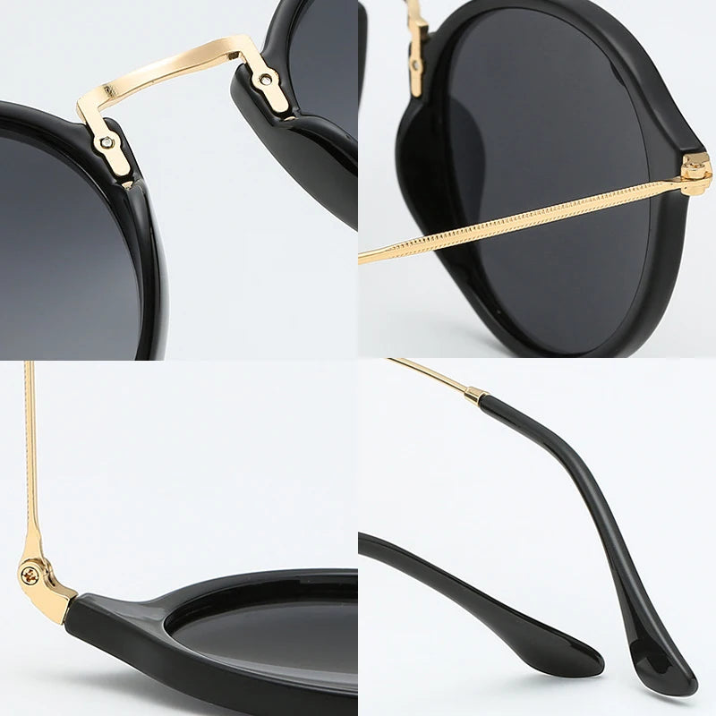 RUOBO Mirror Surface Lens Polarized Sunglasse Brand Design Eyewear For Men Women Round Driving Fishing Goggle UV400 Gafas De Sol