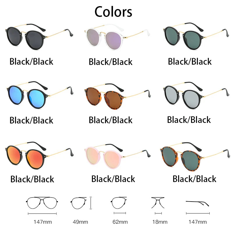 RUOBO Mirror Surface Lens Polarized Sunglasse Brand Design Eyewear For Men Women Round Driving Fishing Goggle UV400 Gafas De Sol