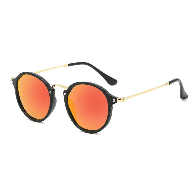 RUOBO Mirror Surface Lens Polarized Sunglasse Brand Design Eyewear For Men Women Round Driving Fishing Goggle UV400 Gafas De Sol