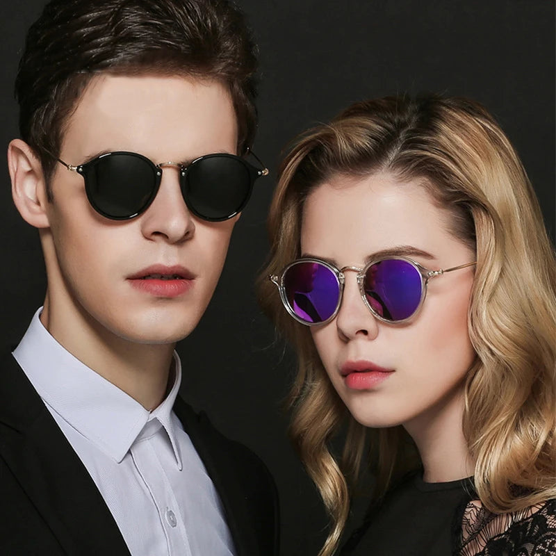 RUOBO Mirror Surface Lens Polarized Sunglasse Brand Design Eyewear For Men Women Round Driving Fishing Goggle UV400 Gafas De Sol