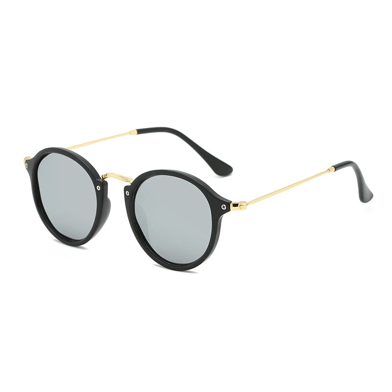 RUOBO Mirror Surface Lens Polarized Sunglasse Brand Design Eyewear For Men Women Round Driving Fishing Goggle UV400 Gafas De Sol