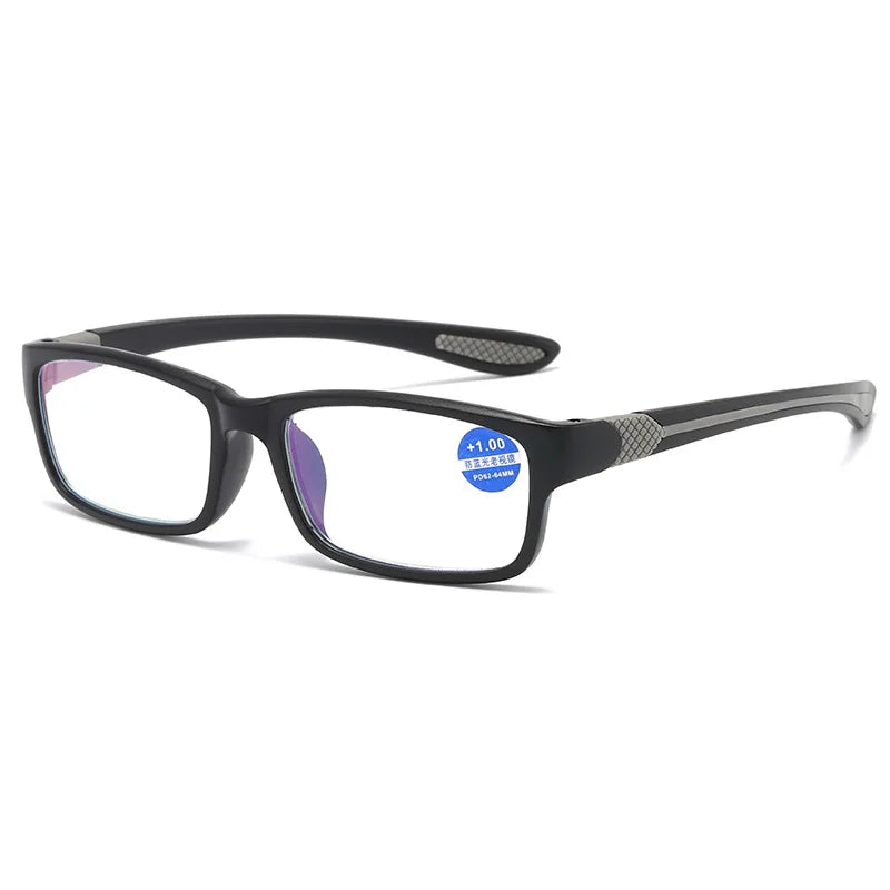 Reading Glasses For Men Women Sports Anti-blue Light Reading Eyewear Black Red TR90 Frame Presbyopia Eyeglasses +100 to+400