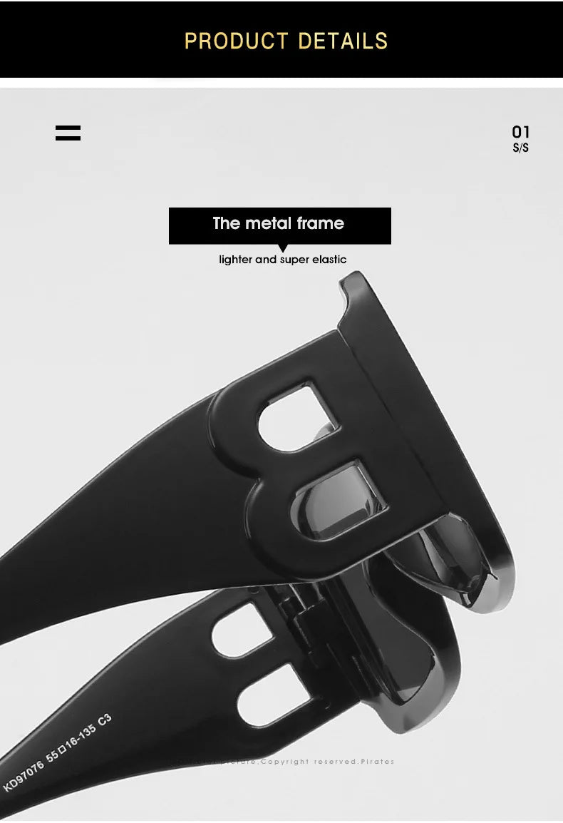 Oversized Square Sunglasses Women Fashion 2024 New Vintage Big Frame Shades Men Sun Glasses UV400 Eyewear Oculos Gafas De Sol