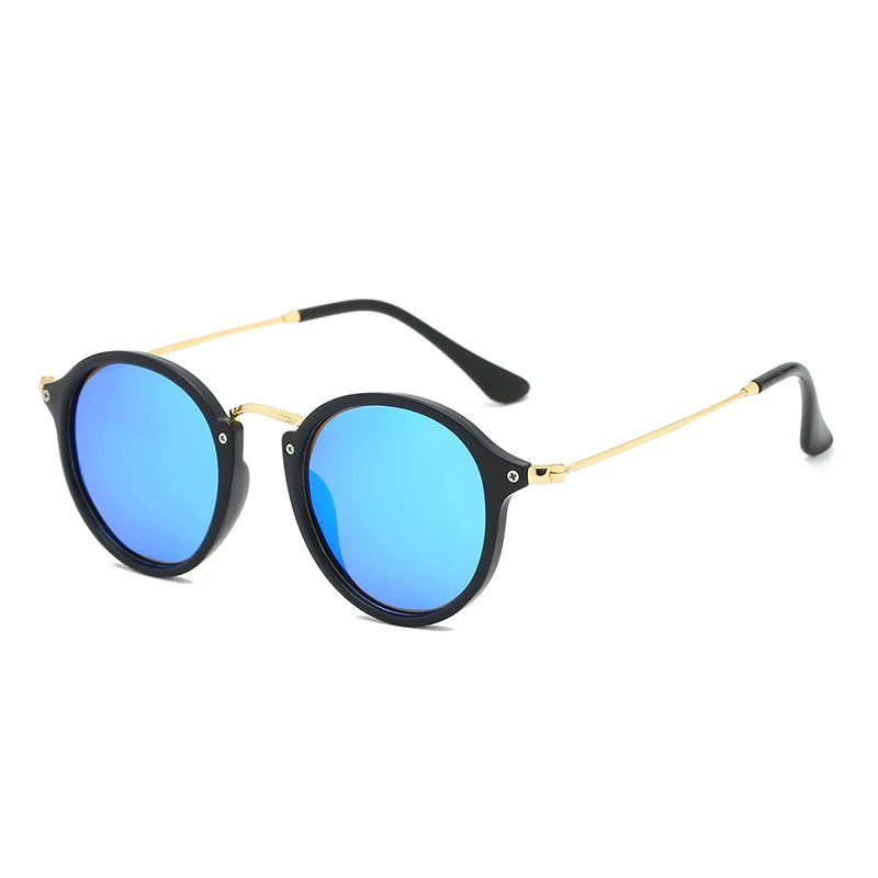 RUOBO Mirror Surface Lens Polarized Sunglasse Brand Design Eyewear For Men Women Round Driving Fishing Goggle UV400 Gafas De Sol