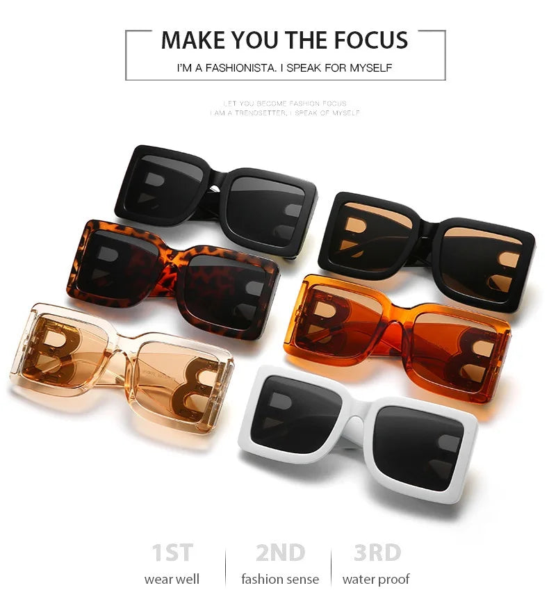 Oversized Square Sunglasses Women Fashion 2024 New Vintage Big Frame Shades Men Sun Glasses UV400 Eyewear Oculos Gafas De Sol