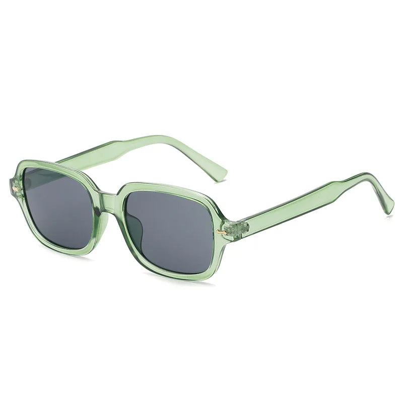 JNPCXI Fashion Square Women Luxury Sunglasses Retro Rivets Men Orange Lens Shades UV400 Sun Glasses