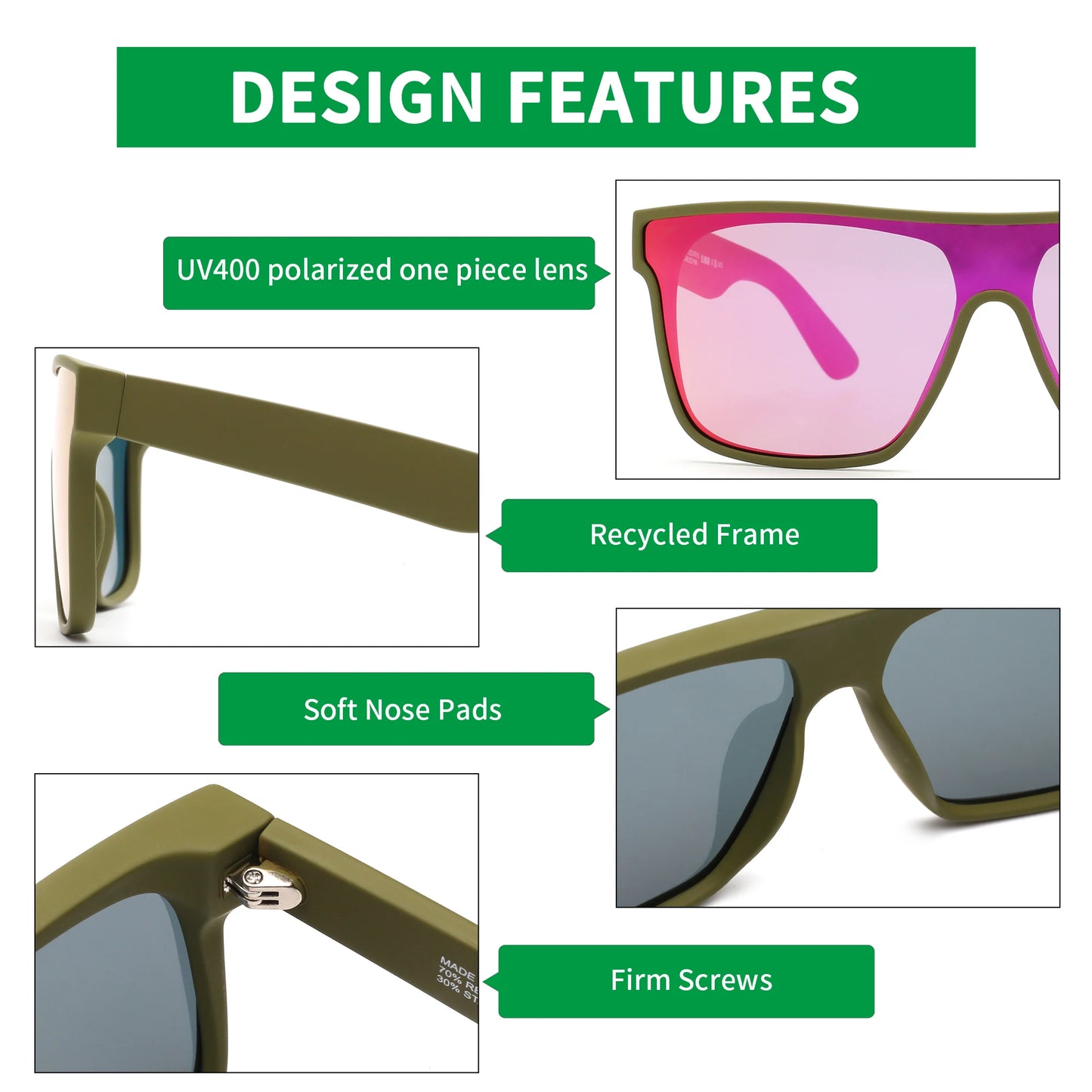 Fashion Travel Luxury Vintage Polarized Sunglasses For Men Women Driving Anti-glare Sun Glasses Eyewear UV400