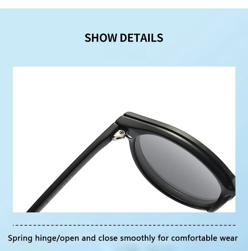 6 In 1 Polarized Sunglasses Men Women Magnetic Clip On Glasses TR90 Optical Prescription Eyeglass Frames Magnet Clips 2231