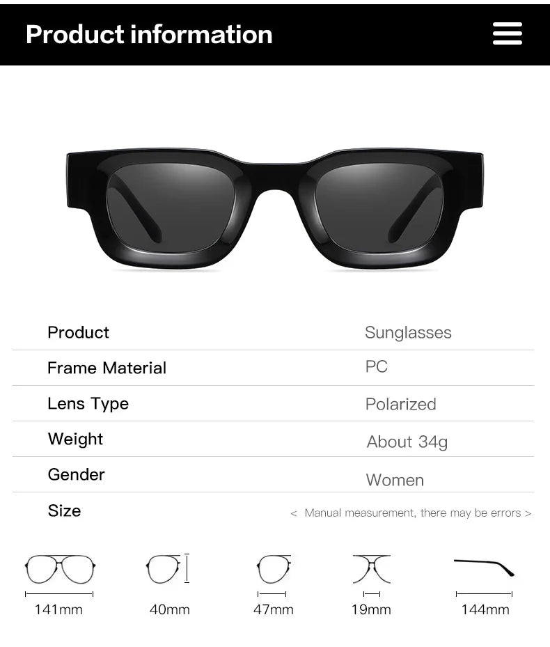 Ruiao Black Mens Polarized Luxury Premium Shades Designer Brand Sunglasses man Square Sun Glasses For Women High Quality UV400