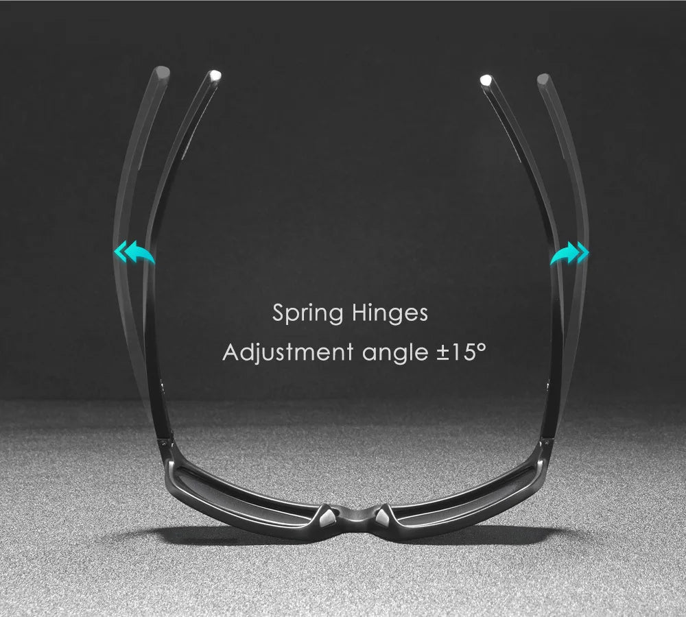 2025 KDEAM Brand Square Glasses Men's Driving Polarized Sunglasses Outdoor Travel Fashion Sunglass Silicone Nose Support UV400