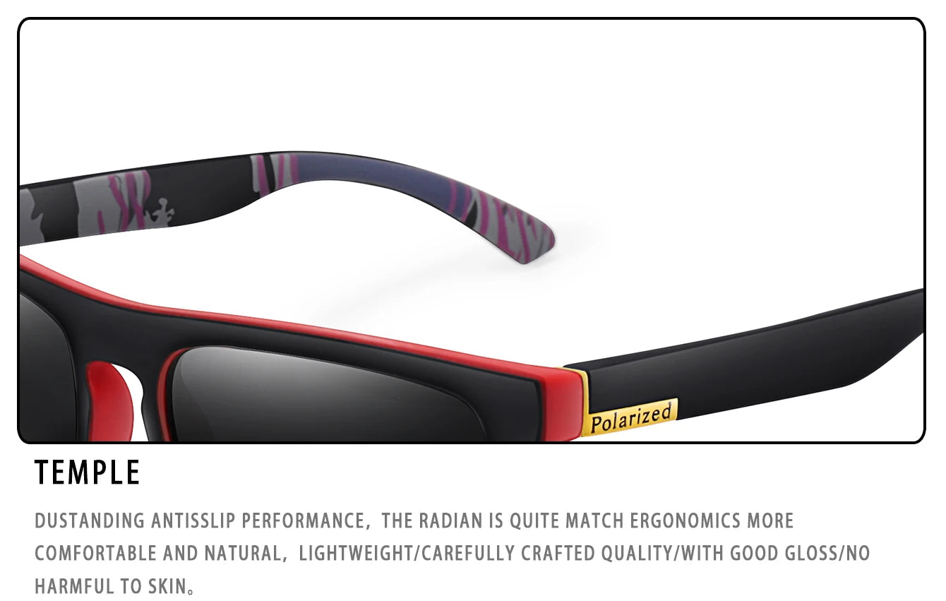 Retro Style Square Frame Polarized Cycling Sunglasses Men Night Vision Car Driving Sunglass Dirt Bike Motorcycle Glasses UV400