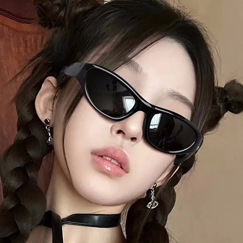 Y2k Punk Sports Sunglasses for Women Men Fashion Mirror