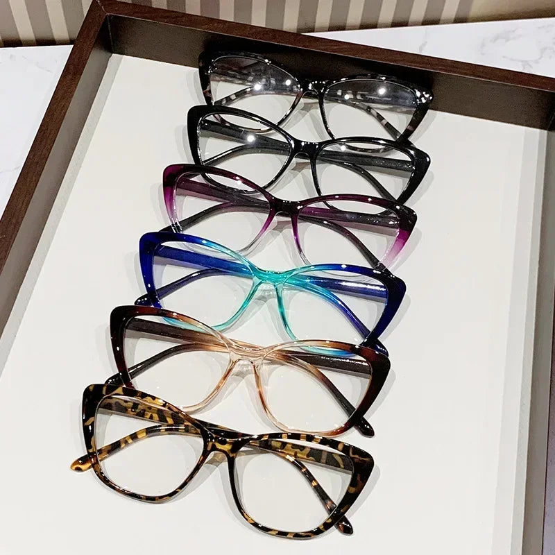 Retro Butterfly Frame Reading Glasses Cat Eye Clear Lens Presbyopia Eyeglasses Blue Light Blocking Eye Protection Eyewear +1.5