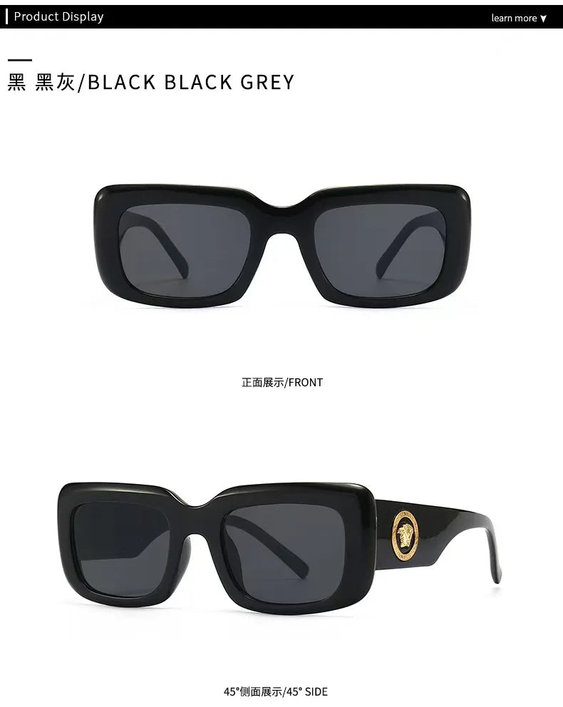 Hot Sale Fashion Sunglasses for Women European American Street Photography Ins Popular Model Square Sunglasses UV400 Men Shades