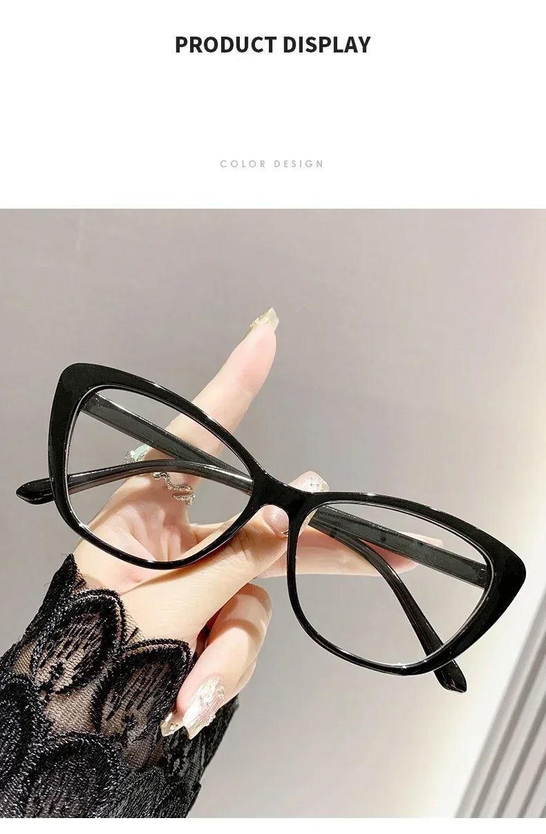 Retro Butterfly Frame Reading Glasses Cat Eye Clear Lens Presbyopia Eyeglasses Blue Light Blocking Eye Protection Eyewear +1.5