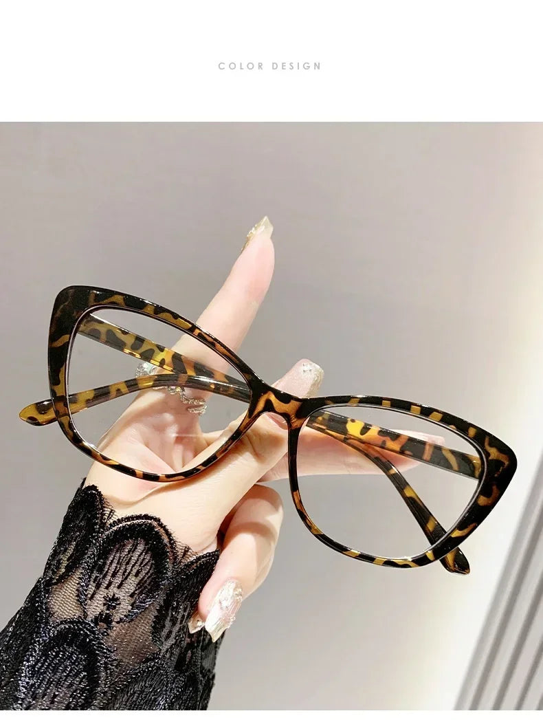 Retro Butterfly Frame Reading Glasses Cat Eye Clear Lens Presbyopia Eyeglasses Blue Light Blocking Eye Protection Eyewear +1.5