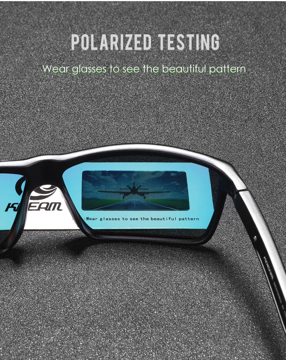 2025 KDEAM Brand Square Glasses Men's Driving Polarized Sunglasses Outdoor Travel Fashion Sunglass Silicone Nose Support UV400
