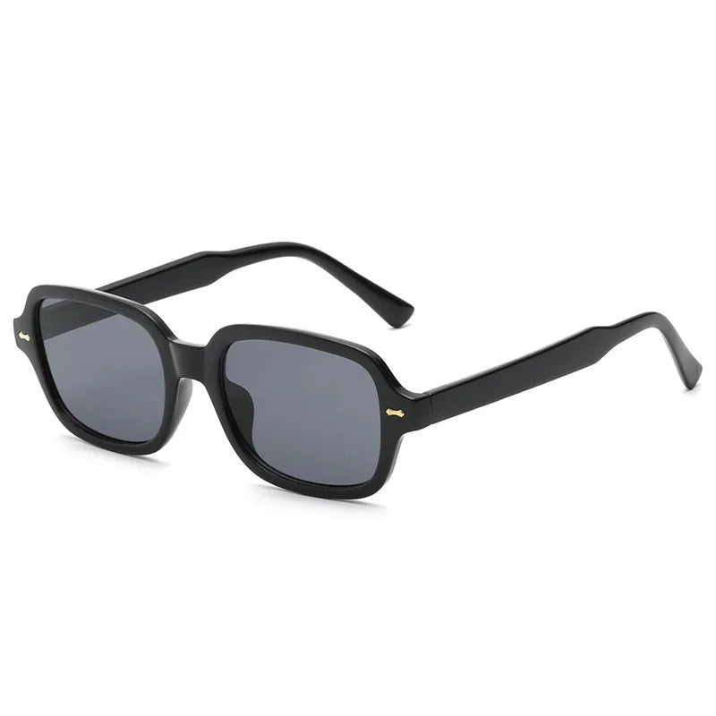 JNPCXI Fashion Square Women Luxury Sunglasses Retro Rivets Men Orange Lens Shades UV400 Sun Glasses