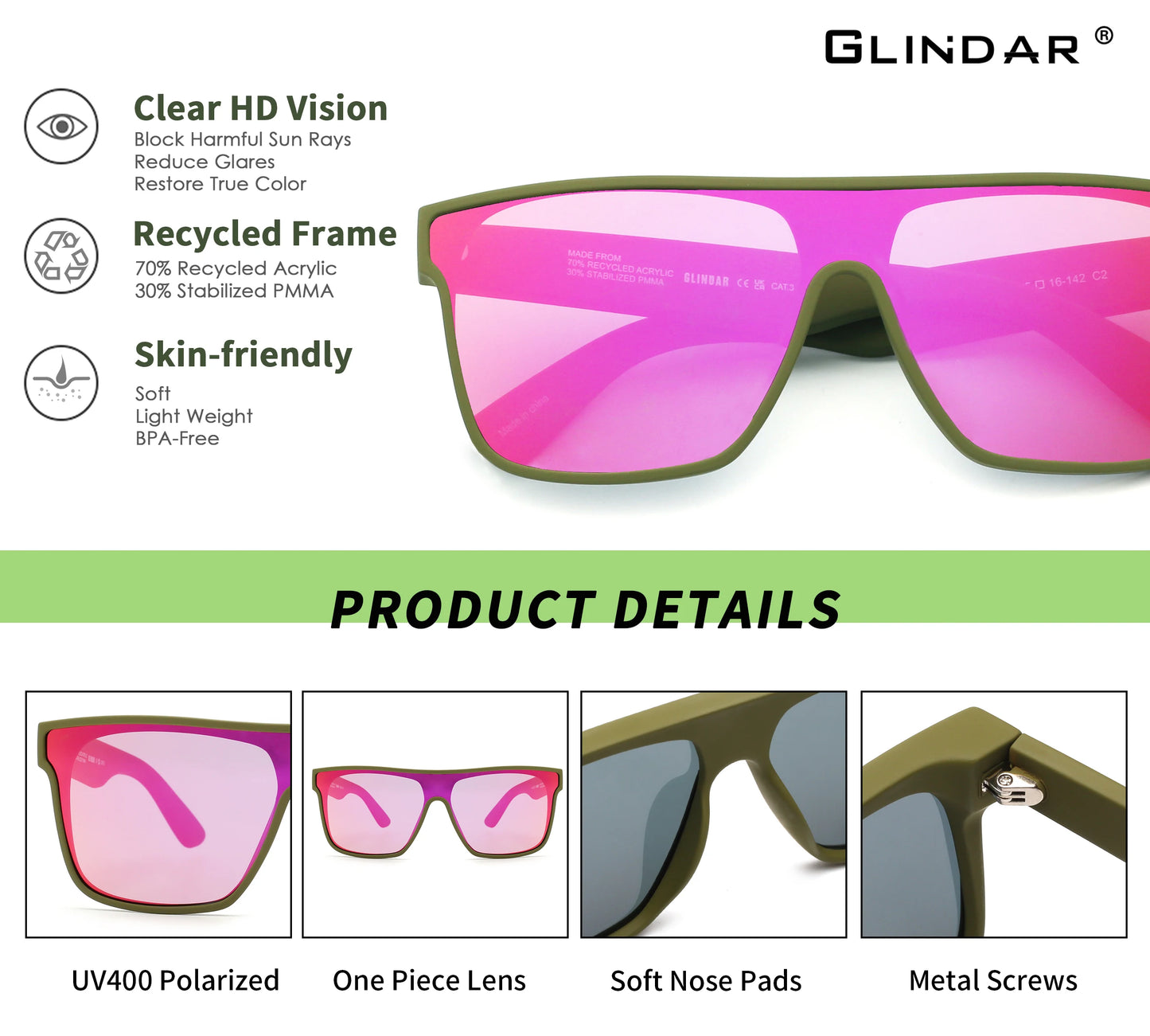 Fashion Travel Luxury Vintage Polarized Sunglasses For Men Women Driving Anti-glare Sun Glasses Eyewear UV400