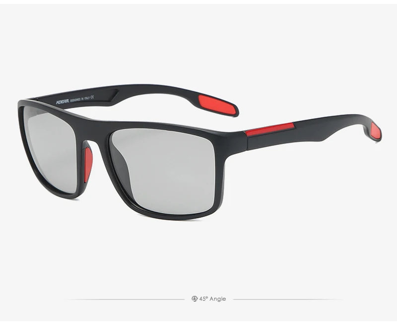 KDEAM Rectangular Ultra Light TR90 Sunglasses Men Polarized TAC 1.1mm Thickness Lens Driving Sun Glasses Women Sports Cat.3