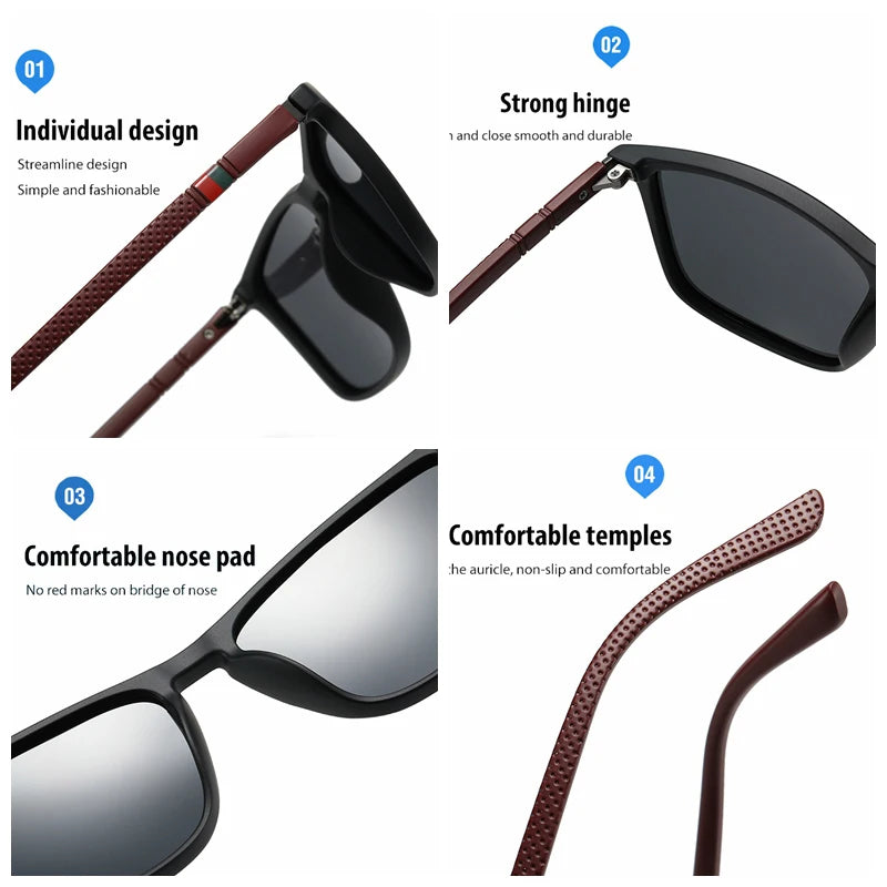 Women Men Cool TR90 Polarized Sunglasses UV400 Protection Brand Driving Gafas Oculos De Sol Sun Glasses With Original Box