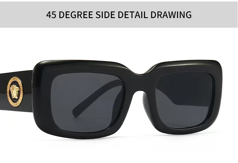 Hot Sale Fashion Sunglasses for Women European American Street Photography Ins Popular Model Square Sunglasses UV400 Men Shades