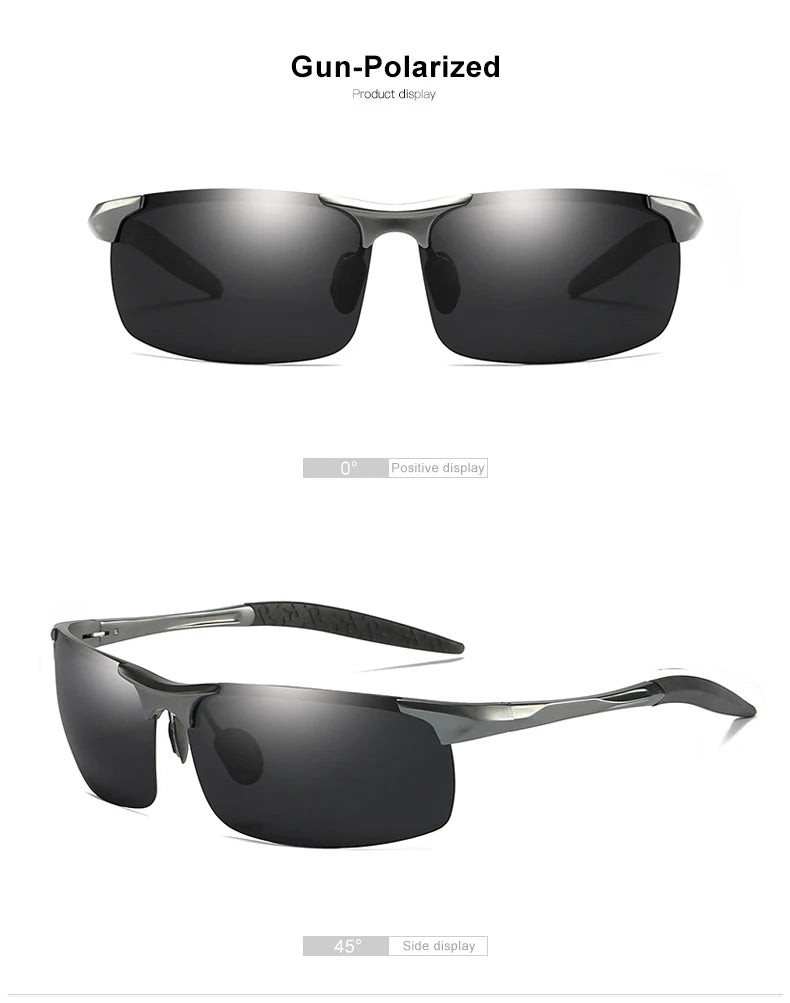 CLLOIO Aluminum Photochromic Sunglasses Men Polarized Day Night Driving Chameleon Glasses Anti-Glare Change Color Sun Glasses UV