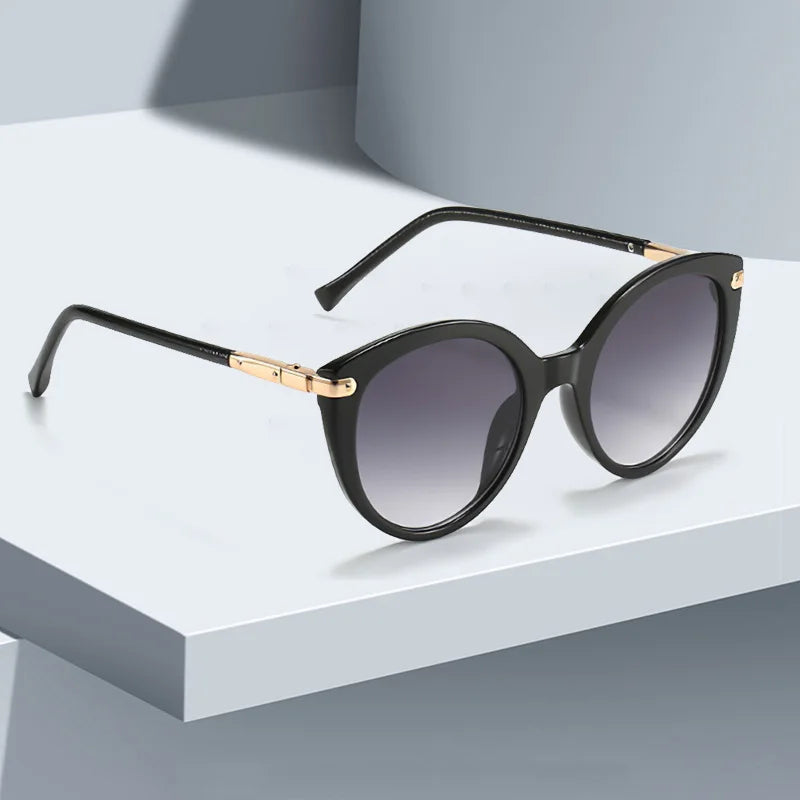2025 New In Sunglasses for Women Fashion Leopard Print Round Frame Glasses Modern and Minimalist Style Women's Glasses