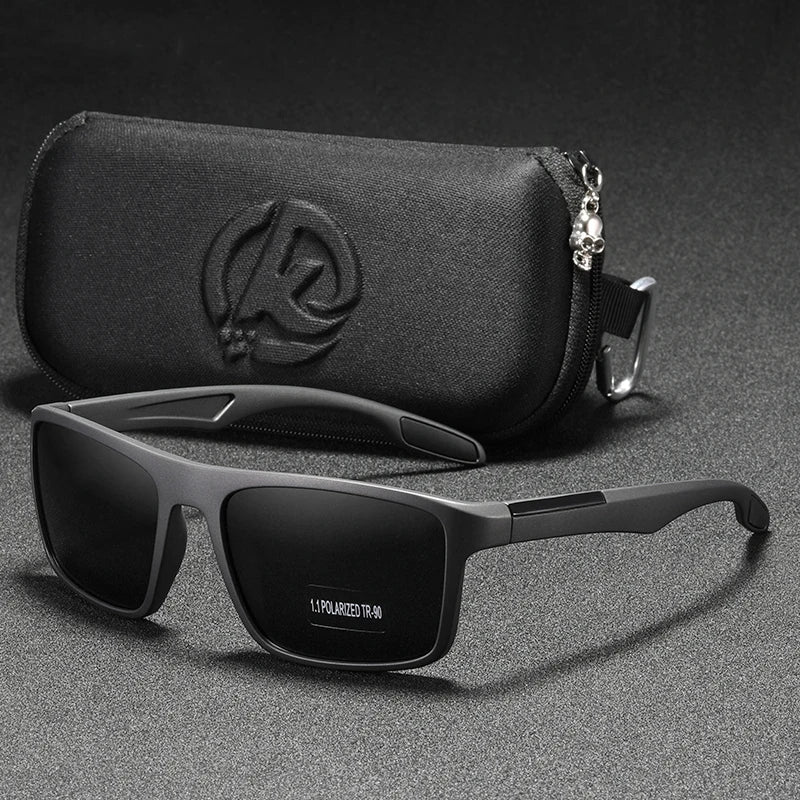 KDEAM Rectangular Ultra Light TR90 Sunglasses Men Polarized TAC 1.1mm Thickness Lens Driving Sun Glasses Women Sports Cat.3