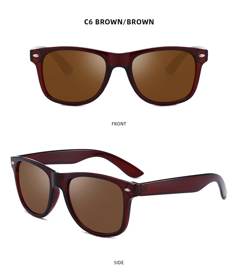 2140 Classic Square Polarized Sunglasses Men Women Retro Black Sun Glasses Male Fashion Summer Anti Glare Driving Shades
