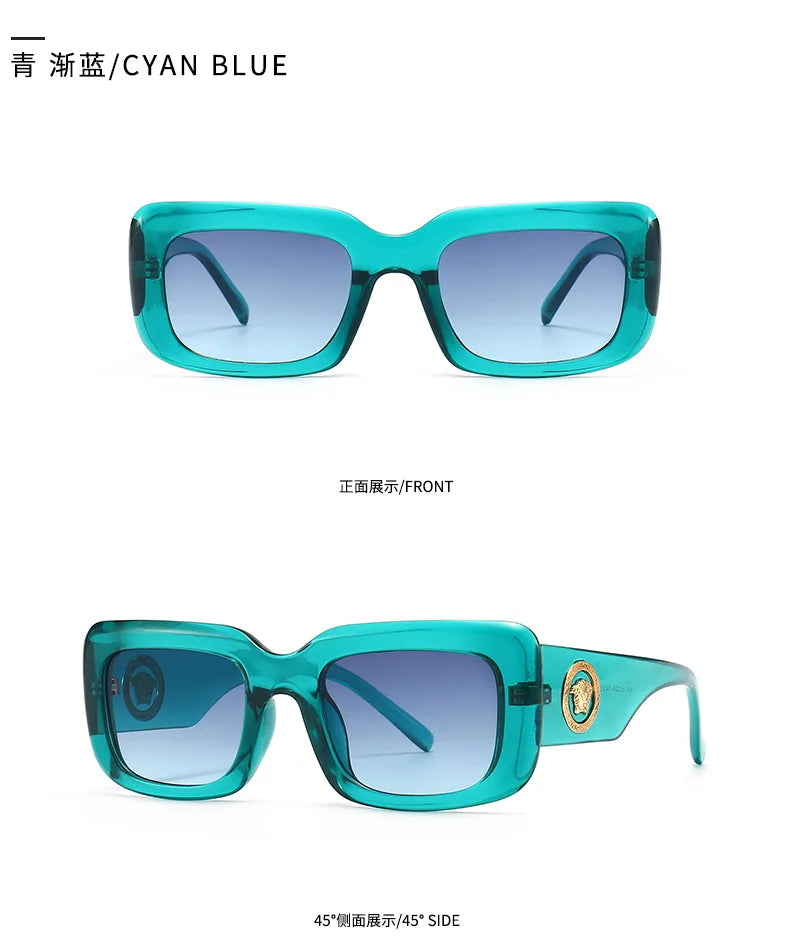 Hot Sale Fashion Sunglasses for Women European American Street Photography Ins Popular Model Square Sunglasses UV400 Men Shades