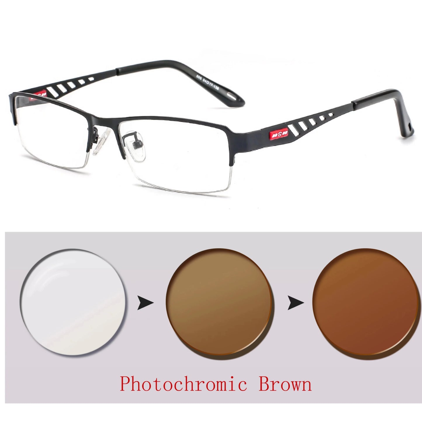 Photochromic Eye Glasses Men Women Myopia Eyeglasses Finished Glasses Students Short Sight Eyewear 0 +0.5 +1 +1.25 +1.5 +1.75 +6