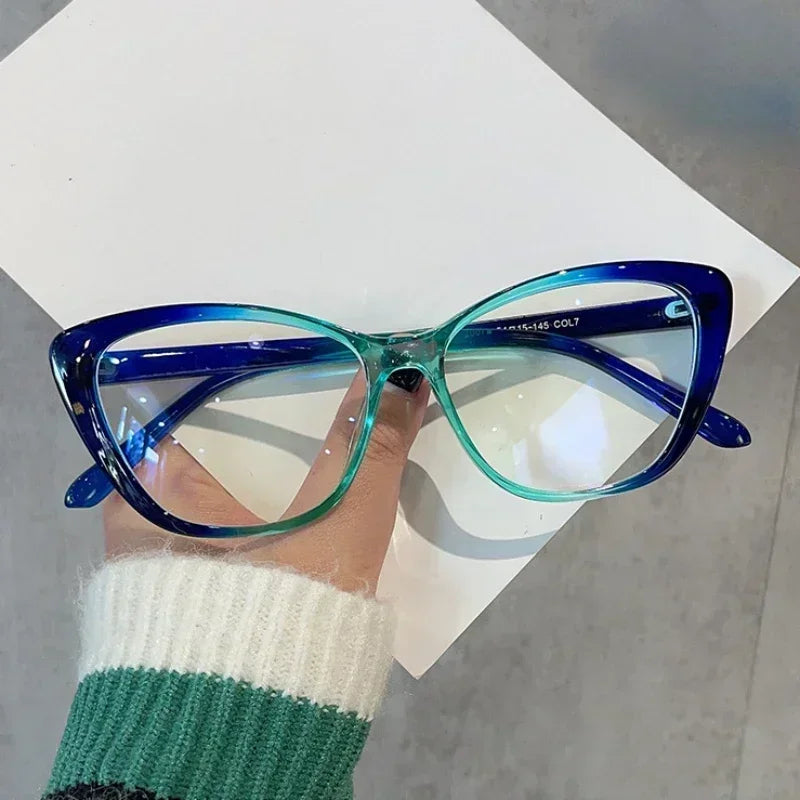 Retro Butterfly Frame Reading Glasses Cat Eye Clear Lens Presbyopia Eyeglasses Blue Light Blocking Eye Protection Eyewear +1.5