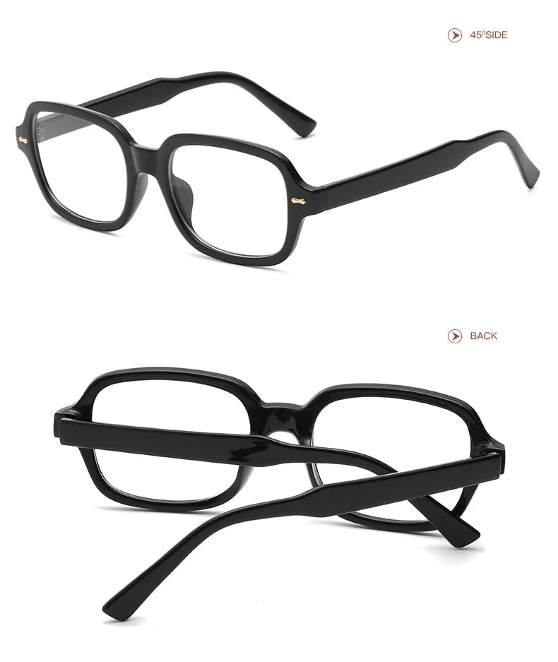 JNPCXI Fashion Square Women Luxury Sunglasses Retro Rivets Men Orange Lens Shades UV400 Sun Glasses