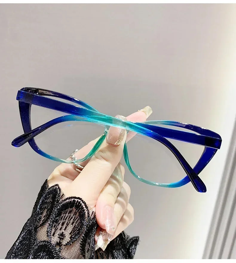 Retro Butterfly Frame Reading Glasses Cat Eye Clear Lens Presbyopia Eyeglasses Blue Light Blocking Eye Protection Eyewear +1.5