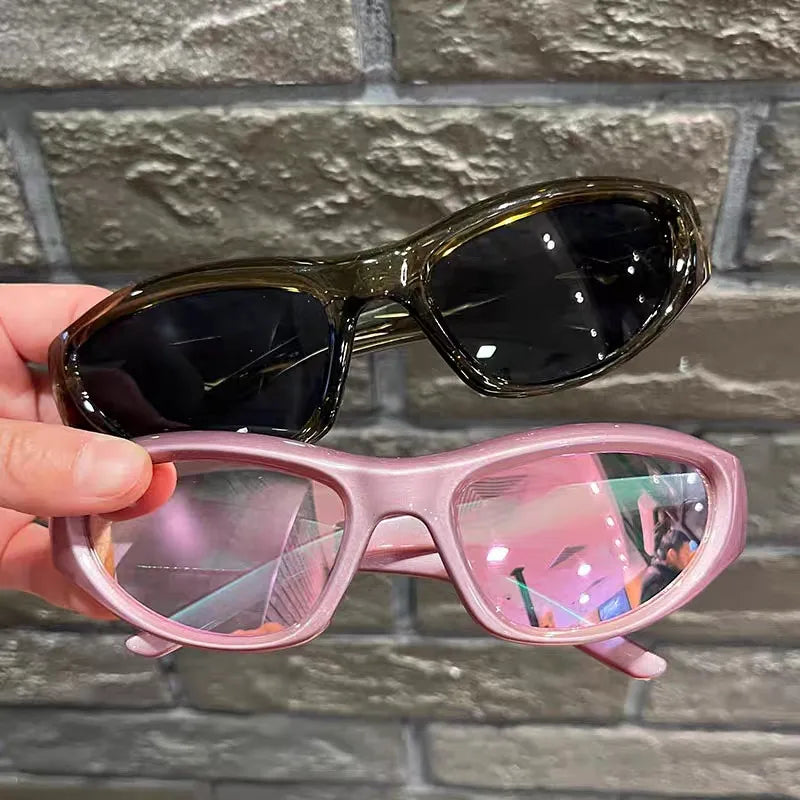 Y2k Punk Sports Sunglasses for Women Men Fashion Mirror