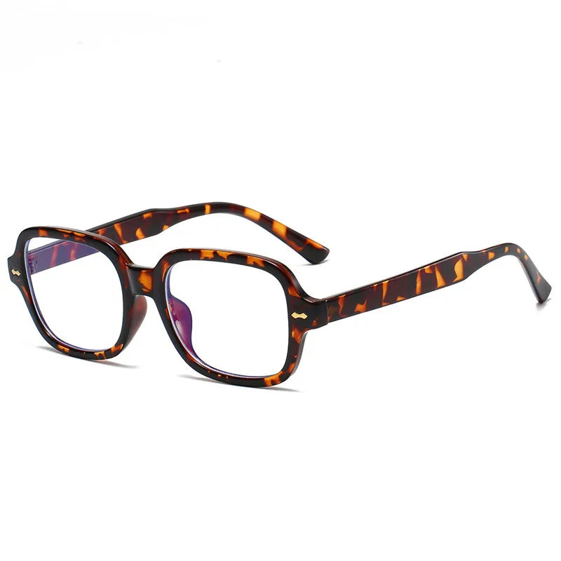 JNPCXI Fashion Square Women Luxury Sunglasses Retro Rivets Men Orange Lens Shades UV400 Sun Glasses