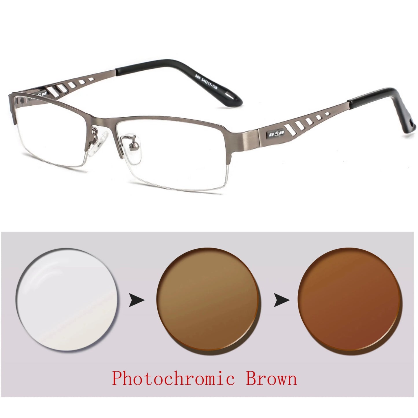 Photochromic Eye Glasses Men Women Myopia Eyeglasses Finished Glasses Students Short Sight Eyewear 0 +0.5 +1 +1.25 +1.5 +1.75 +6