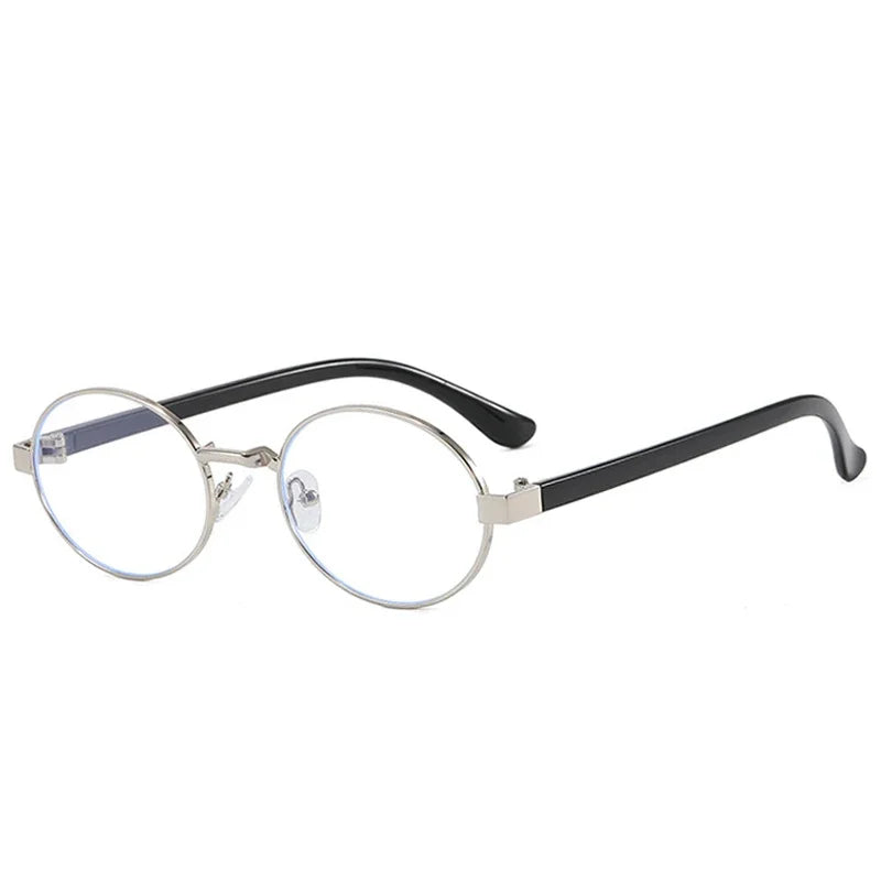 JNPCXI New Vintage Small Metal Oval Women Sunglasses Fashion Clear Gradient Shades UV400 Men Punk Sun Glasses