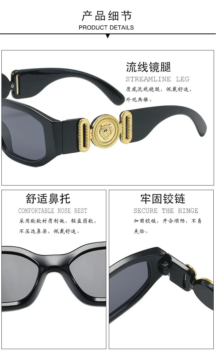 Small Rectangle Sunglasses Men Women Square Sun Glasses Travel Shades Vintage Retro UV400 Lunette Soleil Femme Gafas De Sol