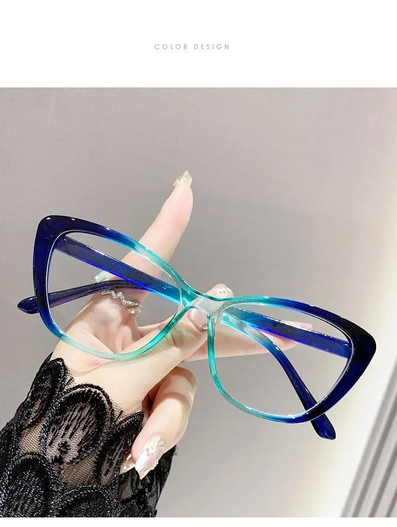 Retro Butterfly Frame Reading Glasses Cat Eye Clear Lens Presbyopia Eyeglasses Blue Light Blocking Eye Protection Eyewear +1.5