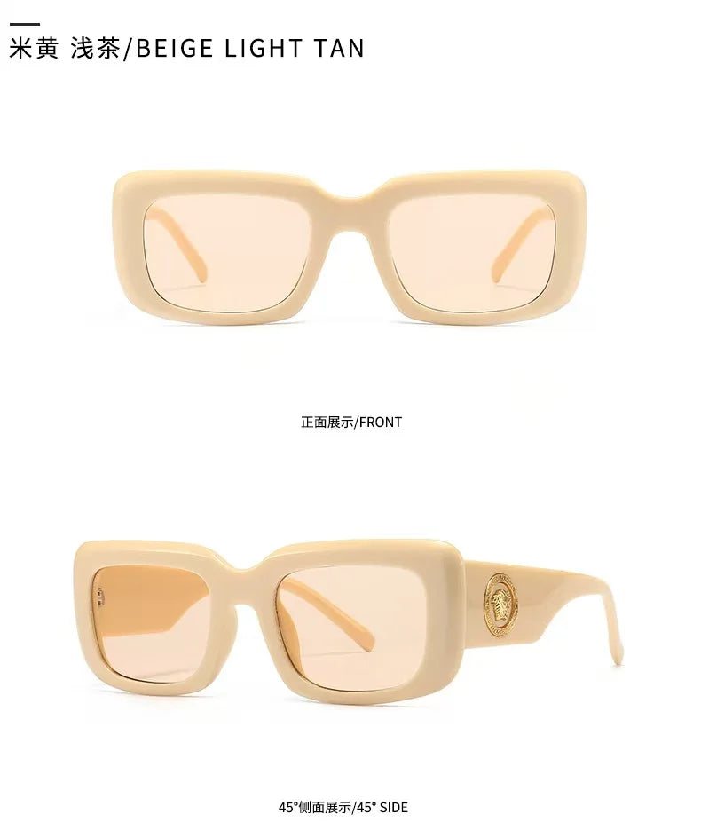 Hot Sale Fashion Sunglasses for Women European American Street Photography Ins Popular Model Square Sunglasses UV400 Men Shades