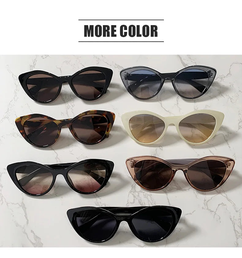 Ruiao fashion sunglasses cat eye shapes women uv 400 men luxury brand designer high quality letter sun glasses girl eyewear