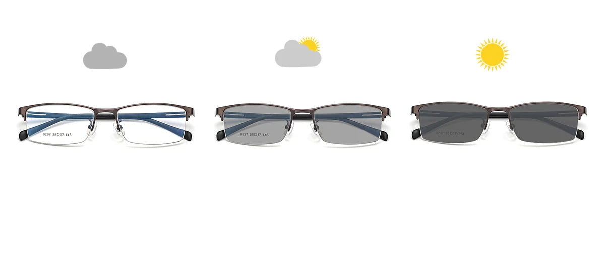 Photochromic Eye Glasses Men Women Myopia Eyeglasses Finished Glasses Students Short Sight Eyewear 0 +0.5 +1 +1.25 +1.5 +1.75 +6