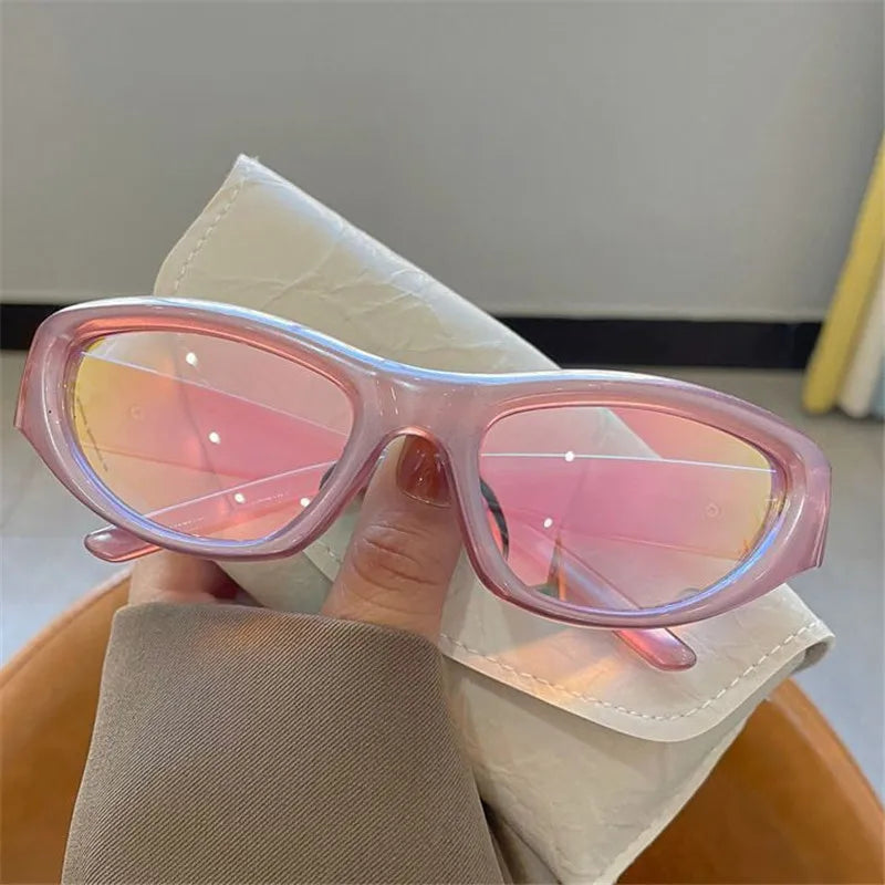Y2k Punk Sports Sunglasses for Women Men Fashion Mirror