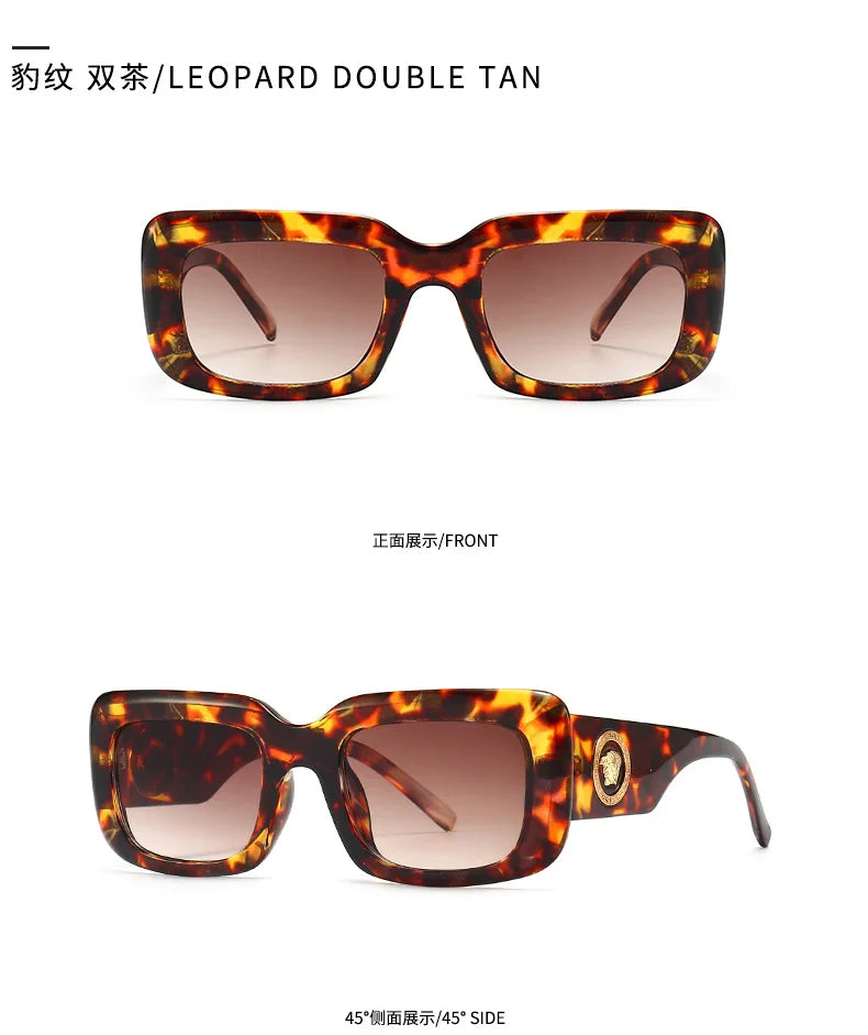 Hot Sale Fashion Sunglasses for Women European American Street Photography Ins Popular Model Square Sunglasses UV400 Men Shades
