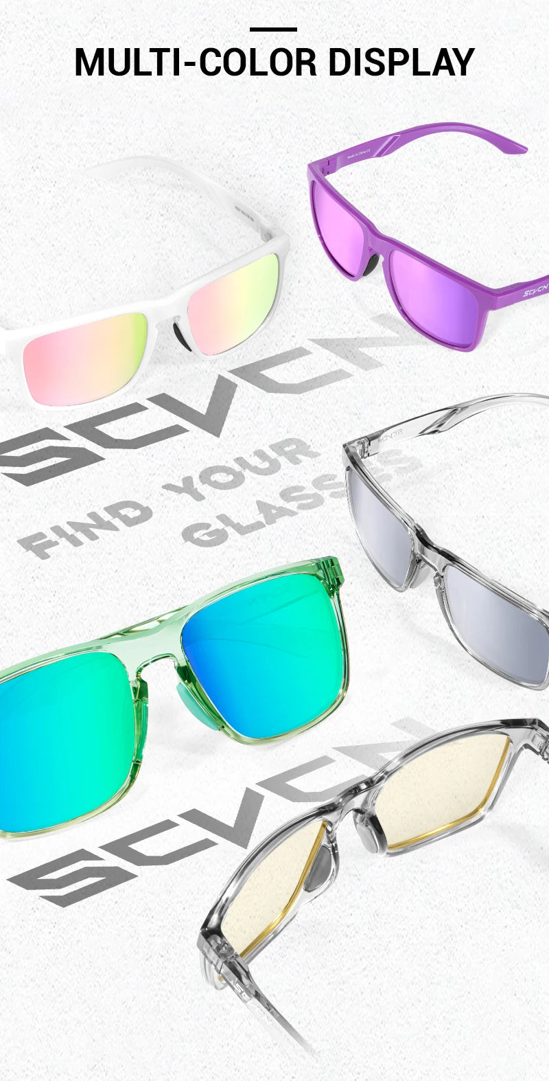 SCVCN Polarized Cycling Sunglasses Outdoor Fishing Sunglasses UV400 Sports Running Glasses Men MTB Cycling Glasses