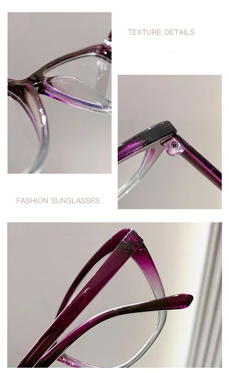 Retro Butterfly Frame Reading Glasses Cat Eye Clear Lens Presbyopia Eyeglasses Blue Light Blocking Eye Protection Eyewear +1.5