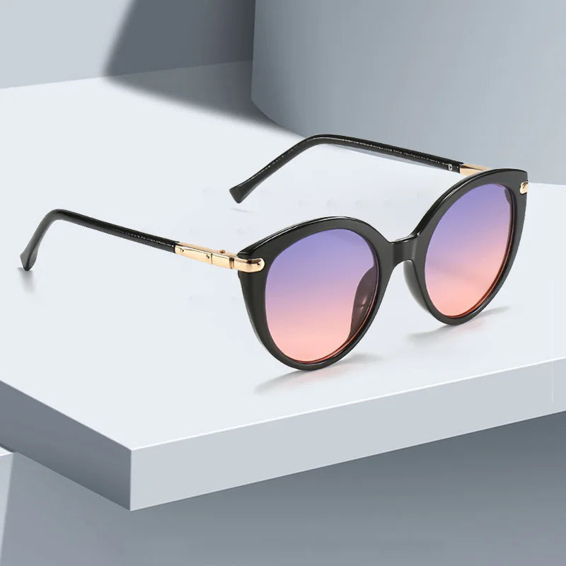 2025 New In Sunglasses for Women Fashion Leopard Print Round Frame Glasses Modern and Minimalist Style Women's Glasses